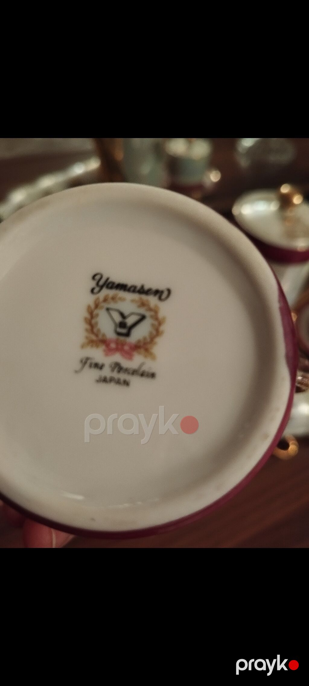 Qəhvə dəsti, rəng - Bənövşəyi, Farfor, Yaponiya — Süfrə qabı, Bakı (2)