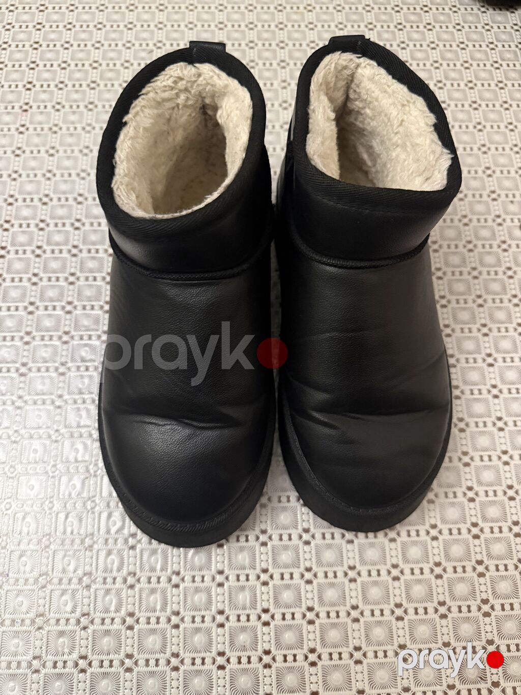 Qadın/kişi üçün qış botları – qara, qısa model - Material: yumuşaq — Çəkmə, Şəki (2)