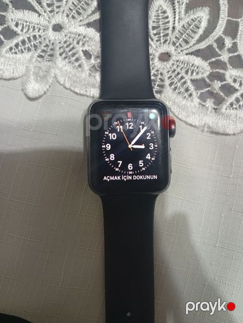 Apple Watch Series 3 – 38 mm, Space Gray alüminium korpus, qara — Gəncə