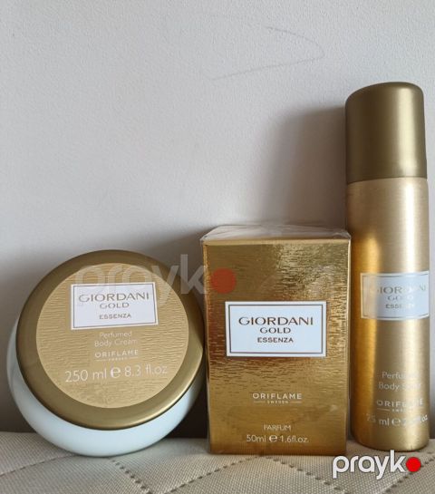 Parfüm dest "Giordani Gold Essenza Parfüm, 50 ml.,beden kremi 250 — Novxanı