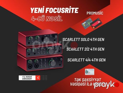 Səs kartları "Focusrite Scarlett 4th Gen" — Bakı