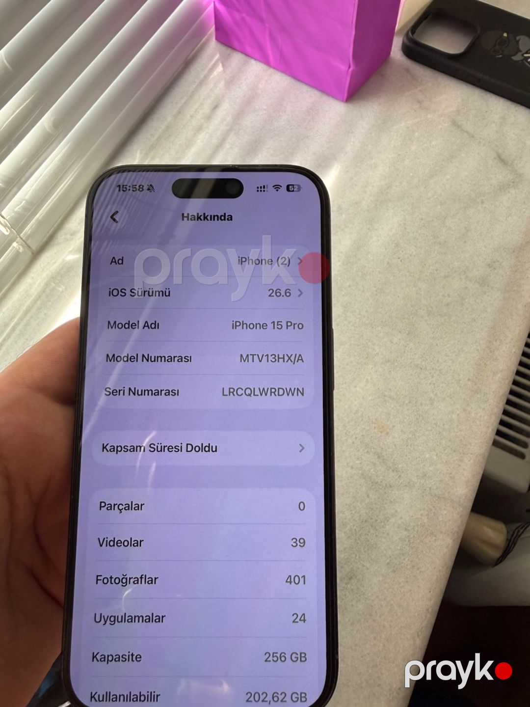 Apple iPhone 15 Pro Black Titanium 256GB/8GB — Smartfonlar, Bakı (2)