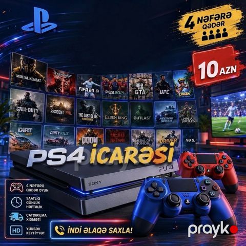 Sony PlayStation 4 icarəsi — Bakı