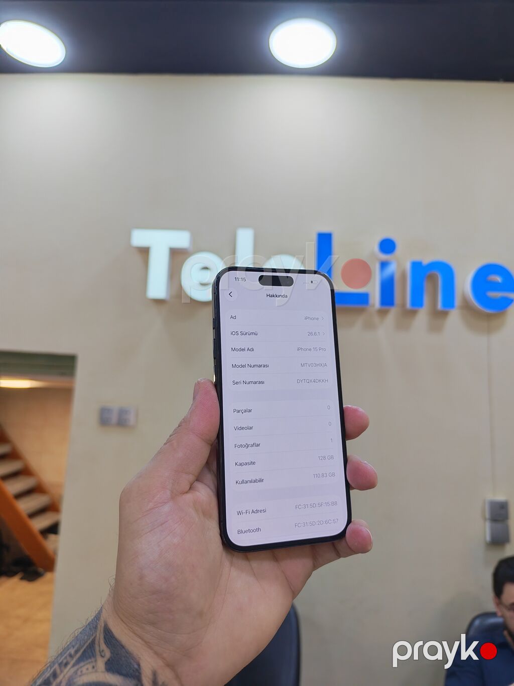 IPhone 15 Pro, 128 GB, Blue Titanium, Zəmanət, Simsiz şarj, Face ID — Apple iPhone, Bakı (3)