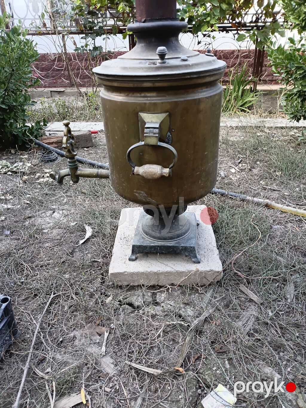 Klassik kömür/odunla işləyən mis samovar - Material: qalın mis gövdə — Samovarlar, Bakı