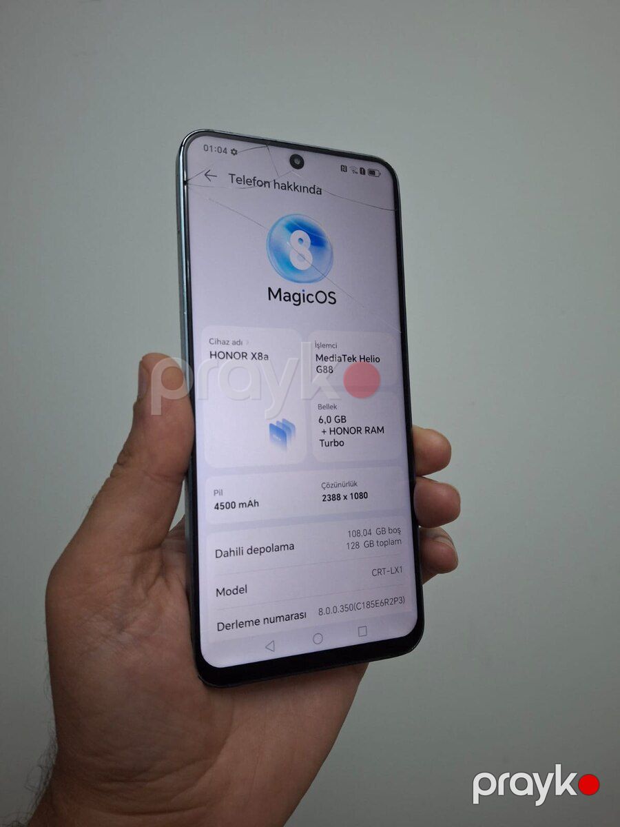 Honor X8a Titanium Silver 128GB/6GB — Smartfonlar, Bakı (3)