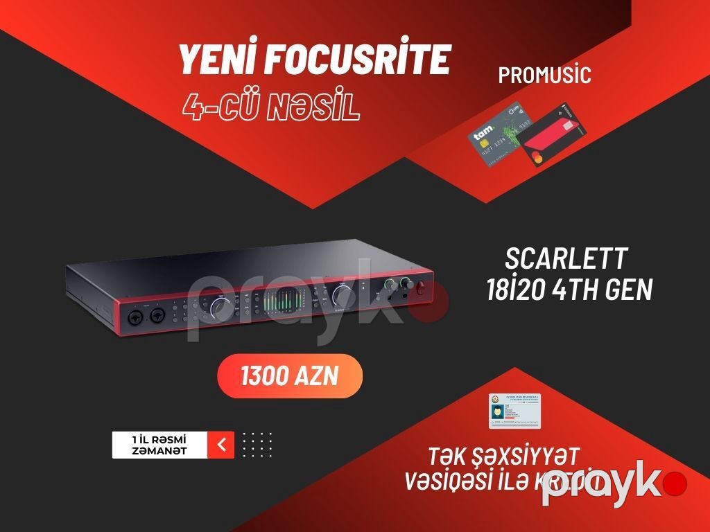 Səs kartları "Focusrite Scarlett 4th Gen" — Musiqiə alətləri, Bakı (6)