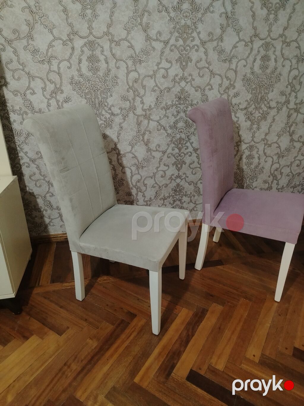 Qonaq otağı üçün, İşlənmiş, Açılan, Dördbucaq masa, 8 stul — Masalar və stullar, Bakı (8)