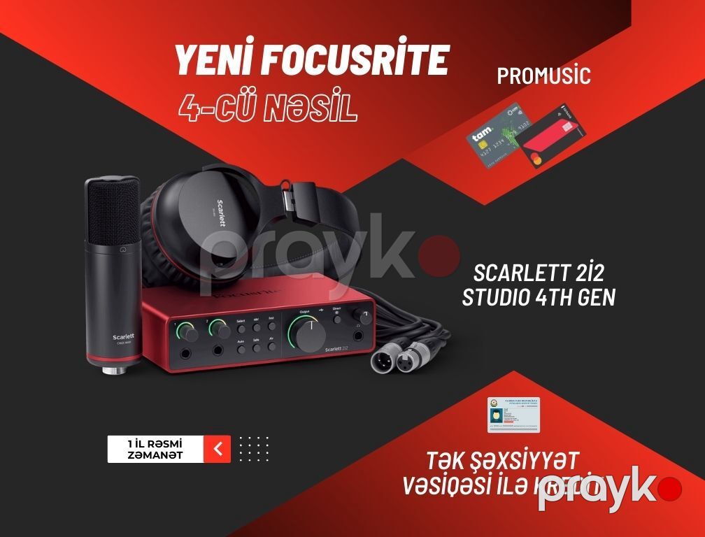 Səs kartları "Focusrite Scarlett 4th Gen" — Musiqiə alətləri, Bakı (3)