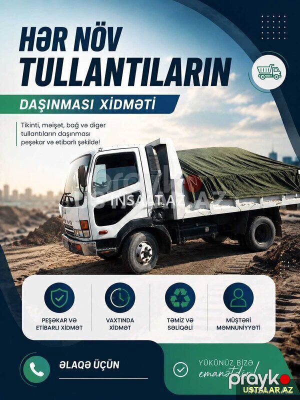 Söküntü tullantı zibil daşınması xidməti — Yük daşıma xidmətləri, Bakı (9)