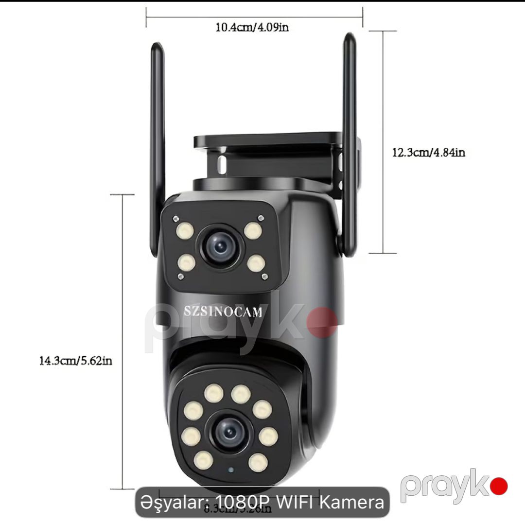 2 Lens Ağıllı Kamera Szsınocam - Wi-Fi, 2K HD, İnsan İzləməsi — Dronlar, aksesuarlar, Sumqayıt (4)
