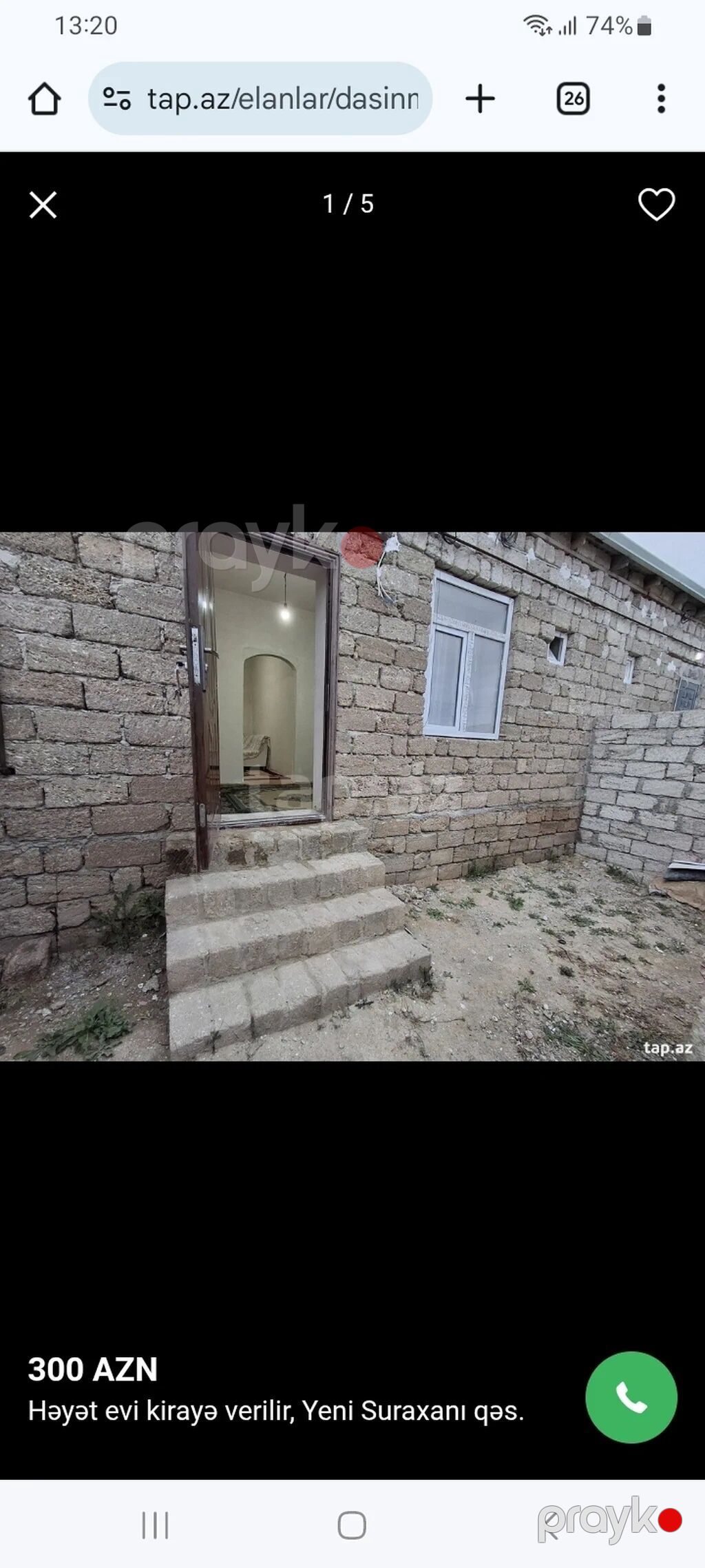 Kiraye EV Əşyalidi. Yeni Suraxanı qəsəbəsində həyət evi kirayə. - 1 — Ev, villa, Digah (2)