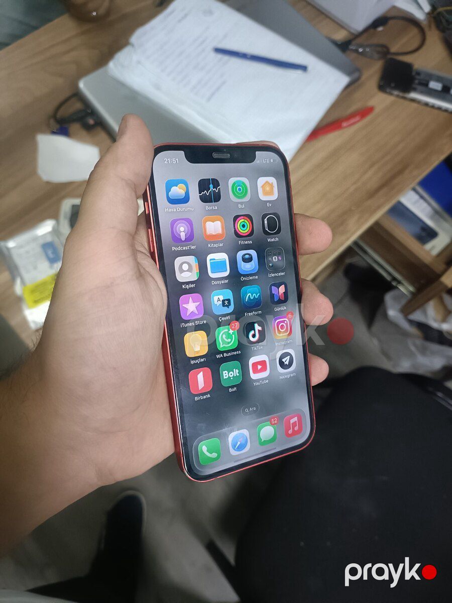 Apple iPhone 12 Red 128GB/4GB — Smartfonlar, Bakı (7)