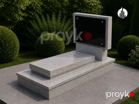 Çilli qranit ilə ekran formalı qəbir və məzar daşları — Bakı