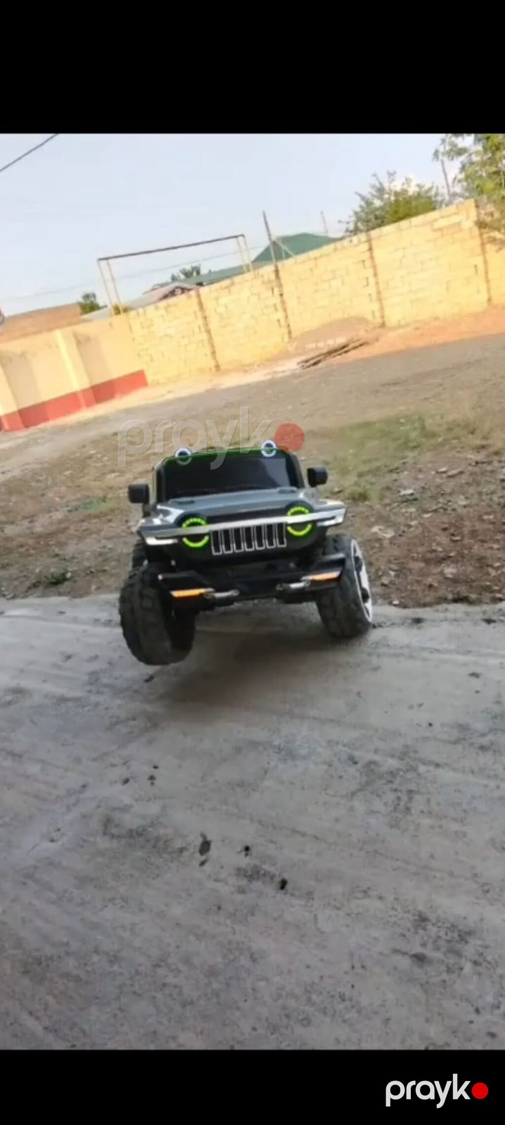 Uşaq üçün elektrikli mini jeep maşın - Korpus: boz-qara rəng, yaşıl — Uşaq avtomobilləri, Biləsuvar (5)