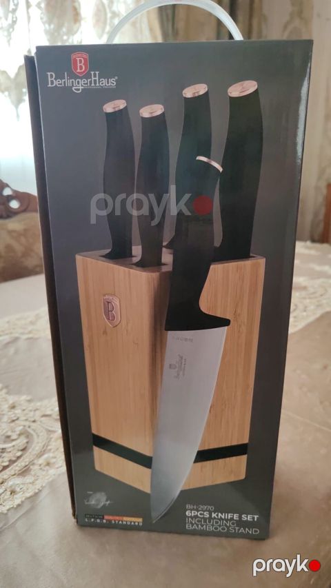 Berlinger Haus BH-2970 bıçaq dəsti – 6 parça, bambuk stendli