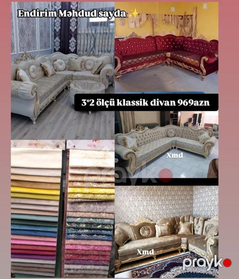 Künc divan, Qonaq otağı üçün, Parça, Açılmayan — Bakı