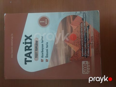 Məhsul: “Tarix – Test Toplusu” (I hissə) Nəşriyyat: Bilik Nəşriyyatı — Bakı