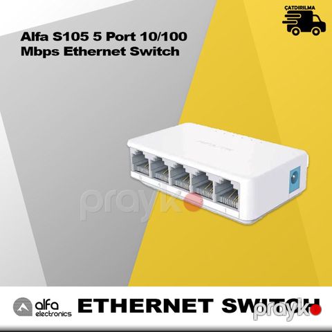 Alfa S105 5 Port 10/100 Mbps Ethernet Switch — Bakı