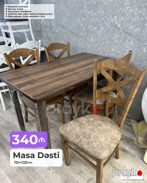 Məhsul: Masa Dəsti Təsvir: - Ölçü: 70 120 sm - Masa mexanizmi — Bakı