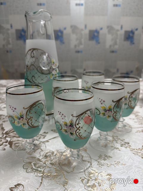 Nahar dəsti, rəng - Yaşıl, Bohemia, 6 nəfərlik — Bakı