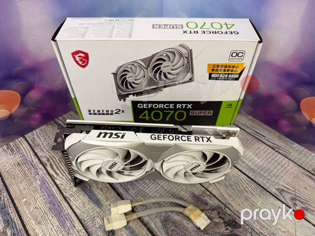 Video kart MSI RTX 4070 Super Ventus 2X OC White 12GB — Kompüterlər və noutbuklar, Bakı (2)
