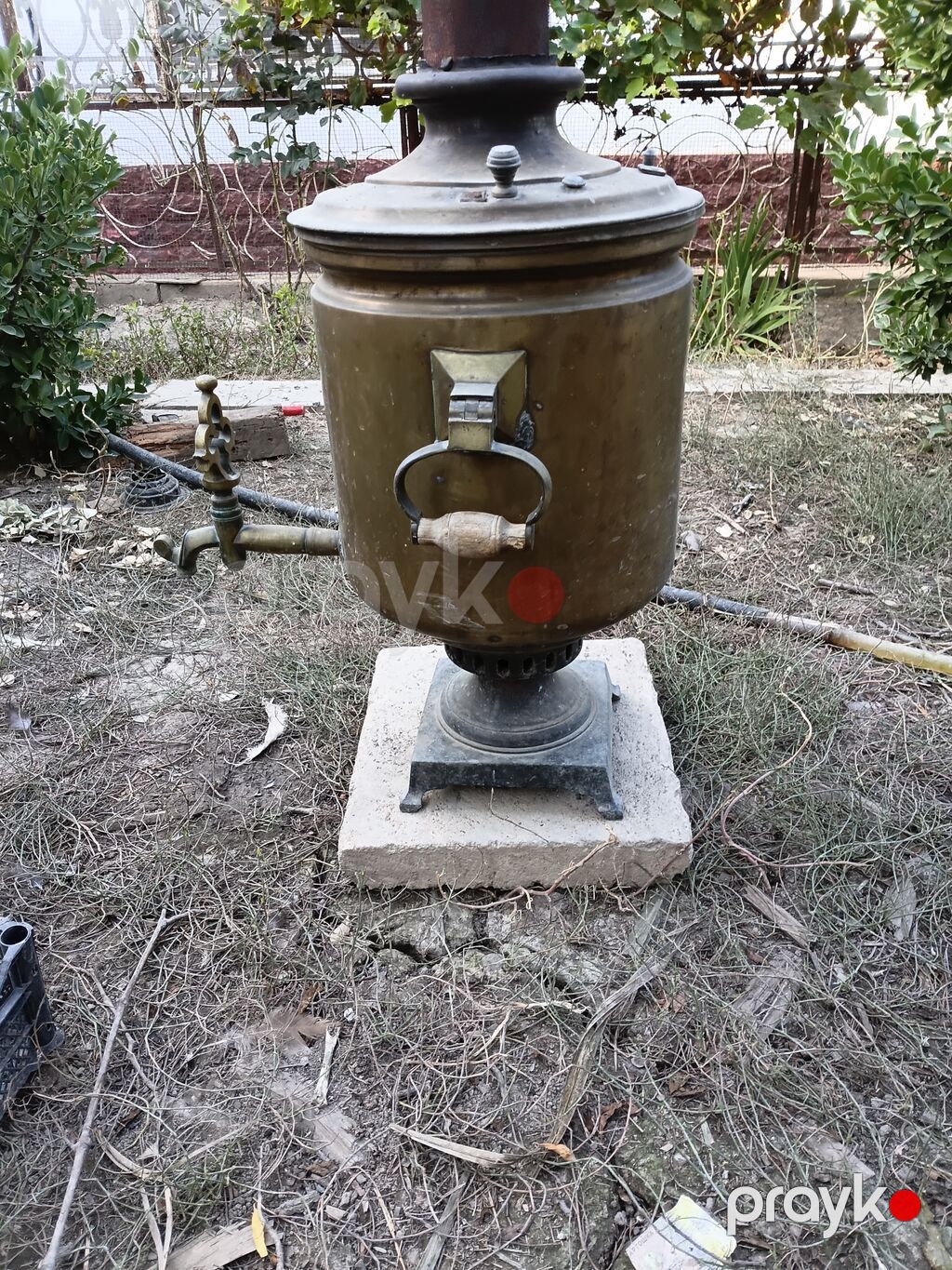 Vintage mis qablar dəsti - Mis samovar: Klassik silindrik gövdə — Samovarlar, Salyan (3)