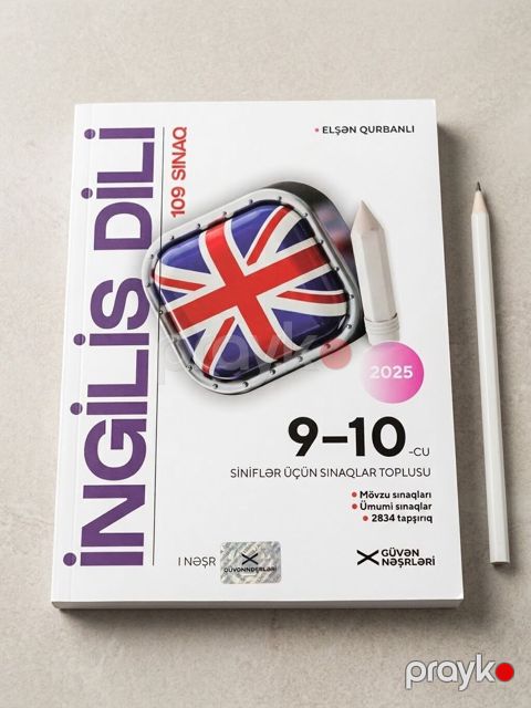 Məhsul: “İngilis Dili – 109 Sınaq” (2025), 9–10-cu siniflər üçün — Şəki