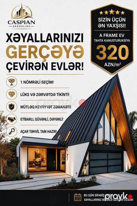 A-Frame Taxta Evlər — Bakı