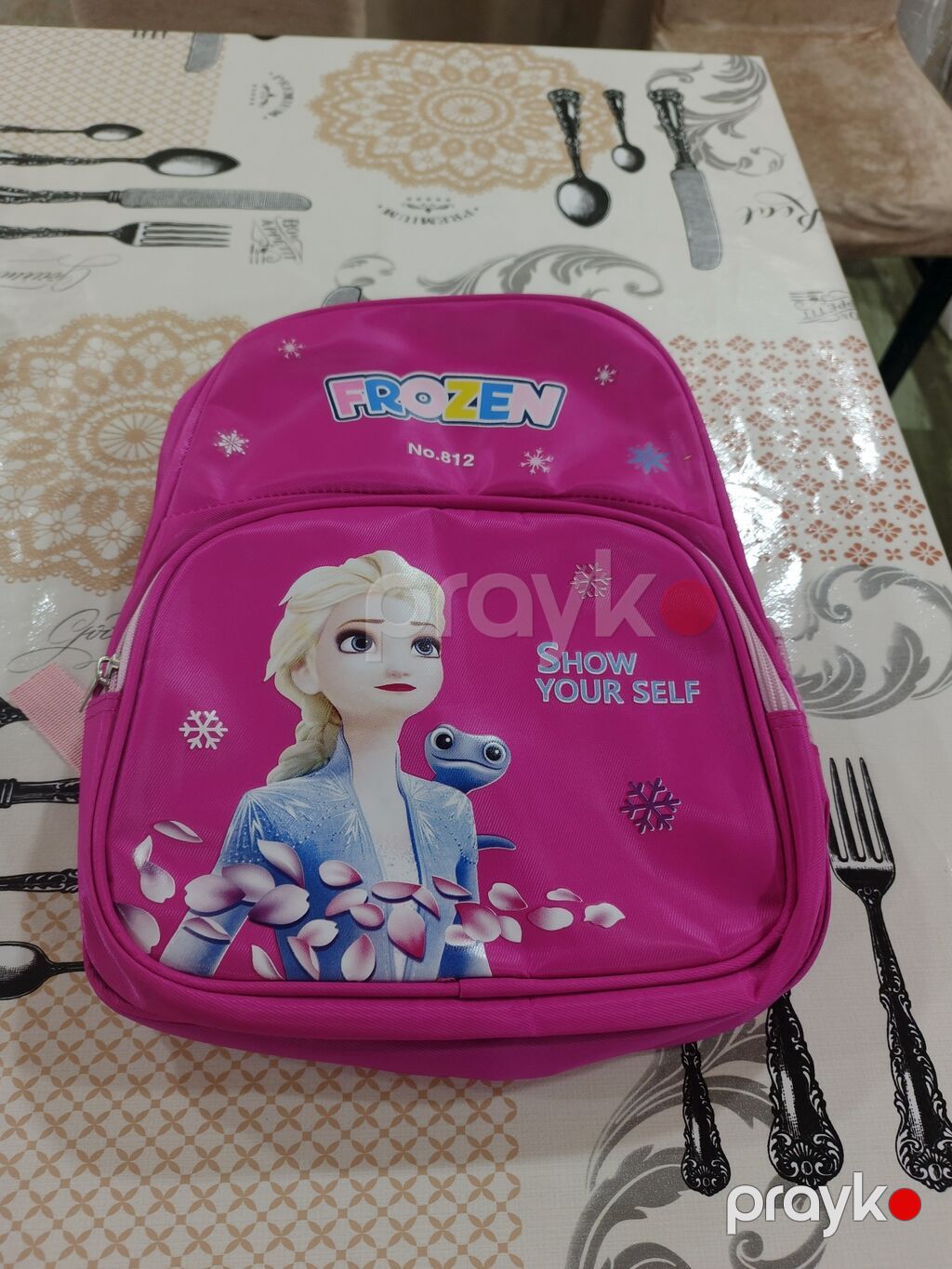 Uşaq çantası – “Frozen” mövzulu, No.812 - Rəng: parlaq çəhrayı - Ön — Sırt çantaları, ranelər, çantalar, Xırdalan (3)