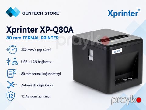 Xprinter XP-Q80A Usb+lan — Bakı