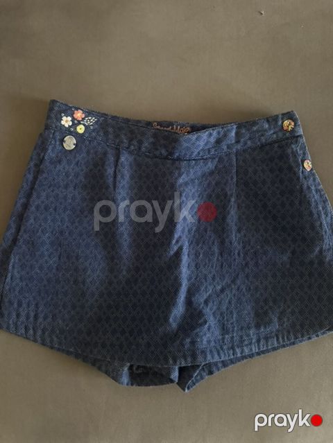 Qızlar üçün şort-etek (skort) – tünd göy rəngdə, xırda romb naxışlı — Bakı
