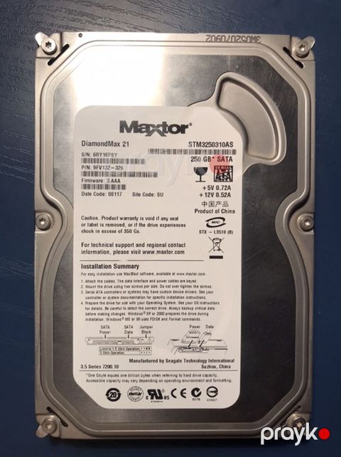 Maxtor DiamondMax 21 sərt disk (HDD) - Model: STM3250310AS - Tutum — Gəncə