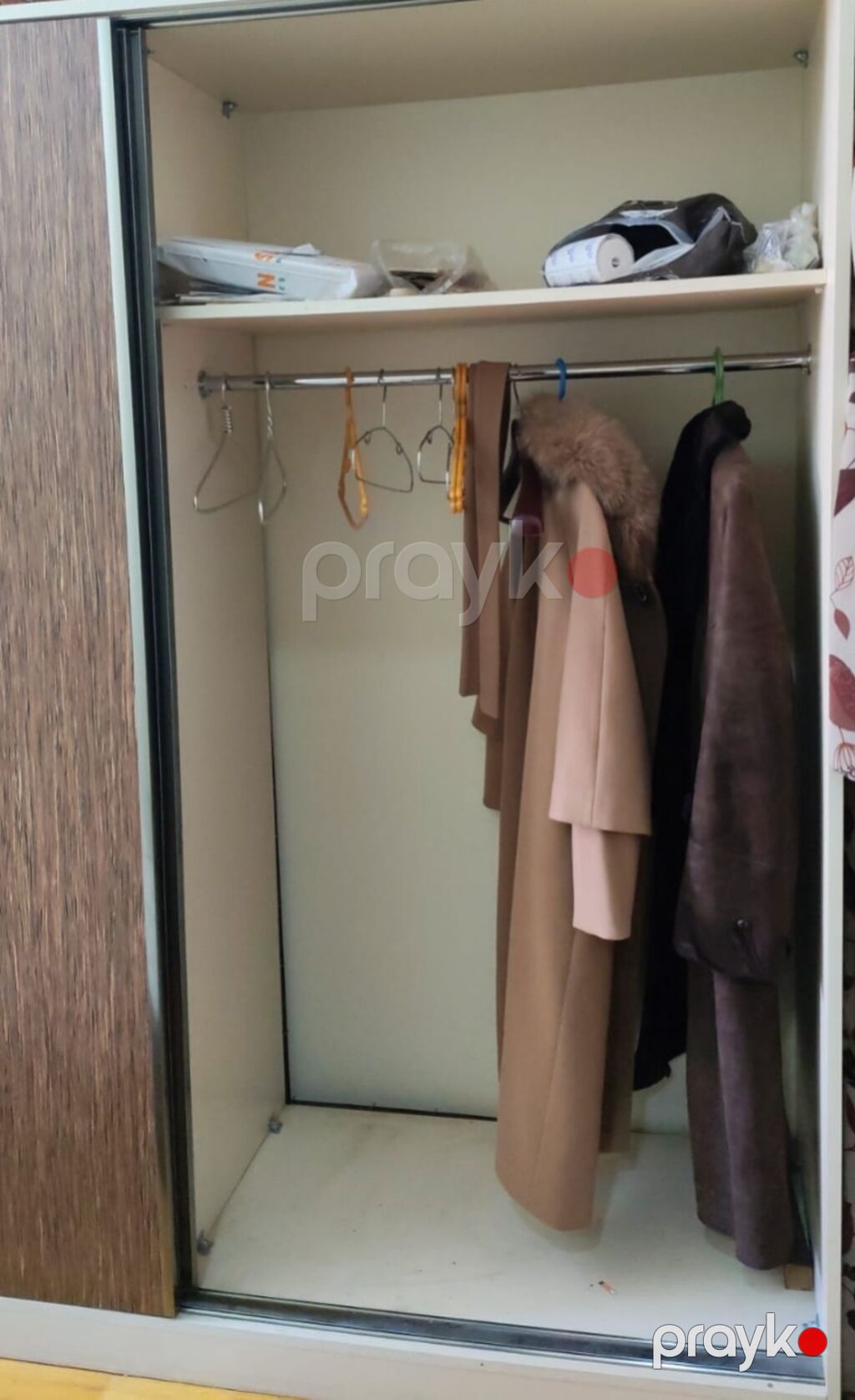 Sürgülü qapılı iki bölməli geyim dolabı - Material: Laminat/LDSP — Şkaflar, Xırdalan (2)