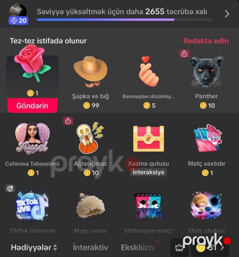 Tiktok səhifəsi — Bakı