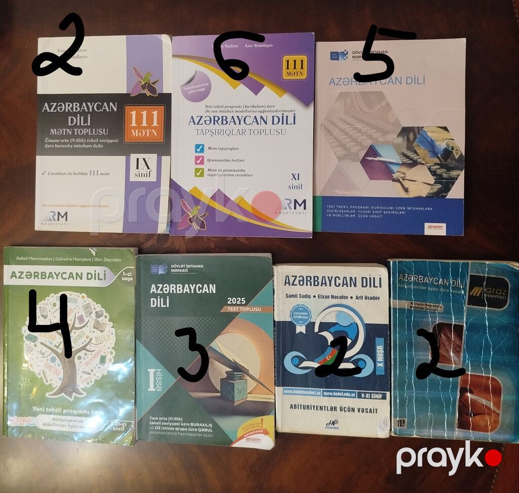 Dərs və imtahan hazırlığı üçün müxtəlif fənn və siniflərə aid kitab — Kitablar, Bakı (3)