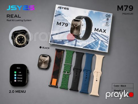 Jsyes M79 Max Black Smart Saat — Bakı
