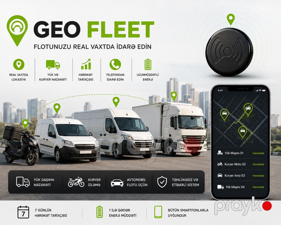 GEO Fleet – Şirkət və kuryer avtomobilləri üçün izləmə cihazı — Ehtiyat hissələri və aksesuarlar, Bakı (2)