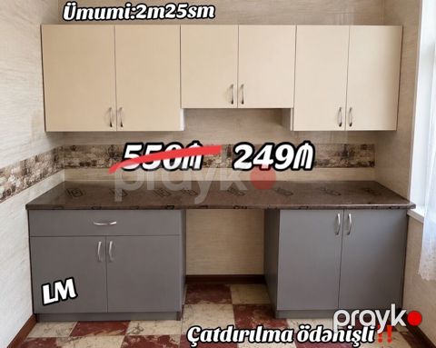 *Mətbəx mebellərinin sifarişlə hazırlanması Ölçü 2metr25sm — Bakı