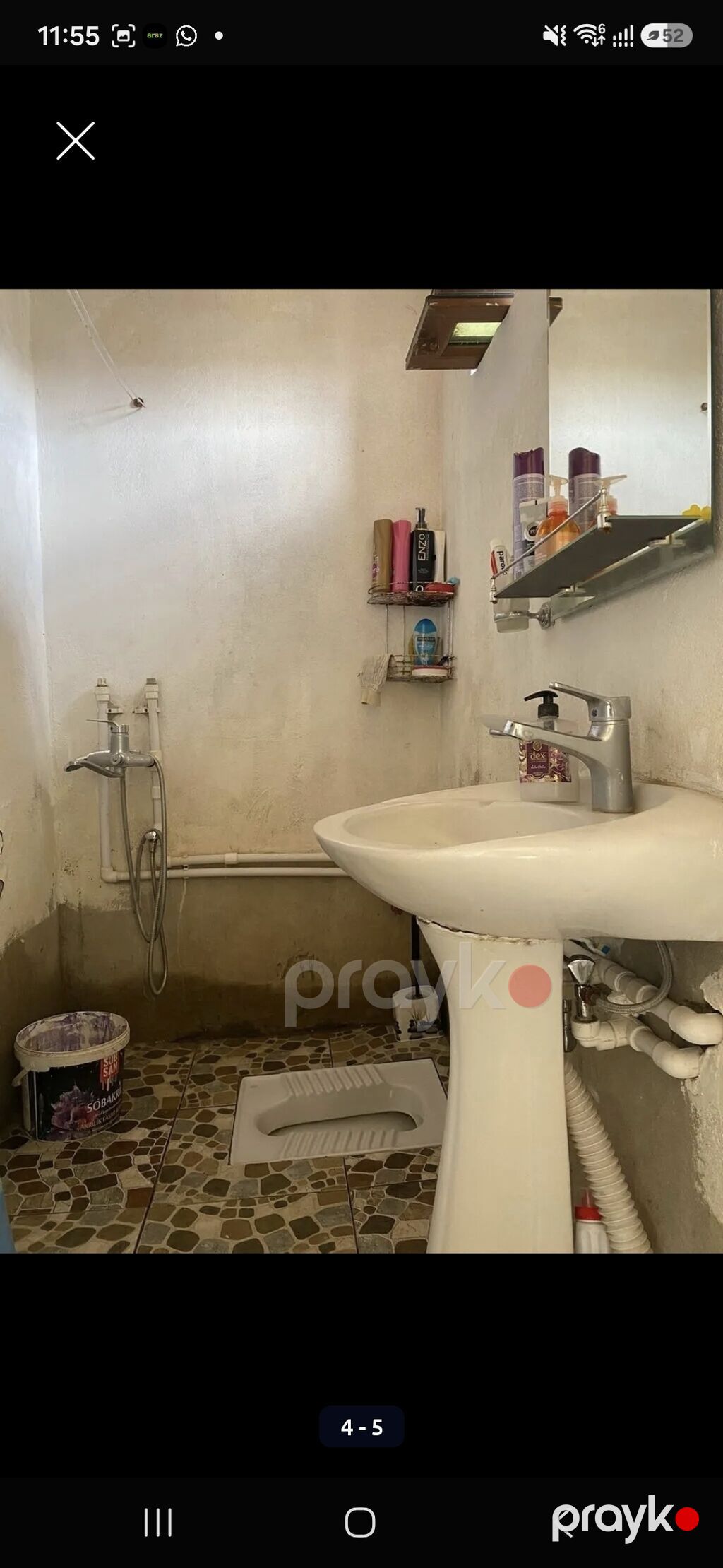 1 otaqlı həyət evi – mətbəx-studio və sanitar qovşağı ilə - Plan — Ev, villa, Bakı (2)