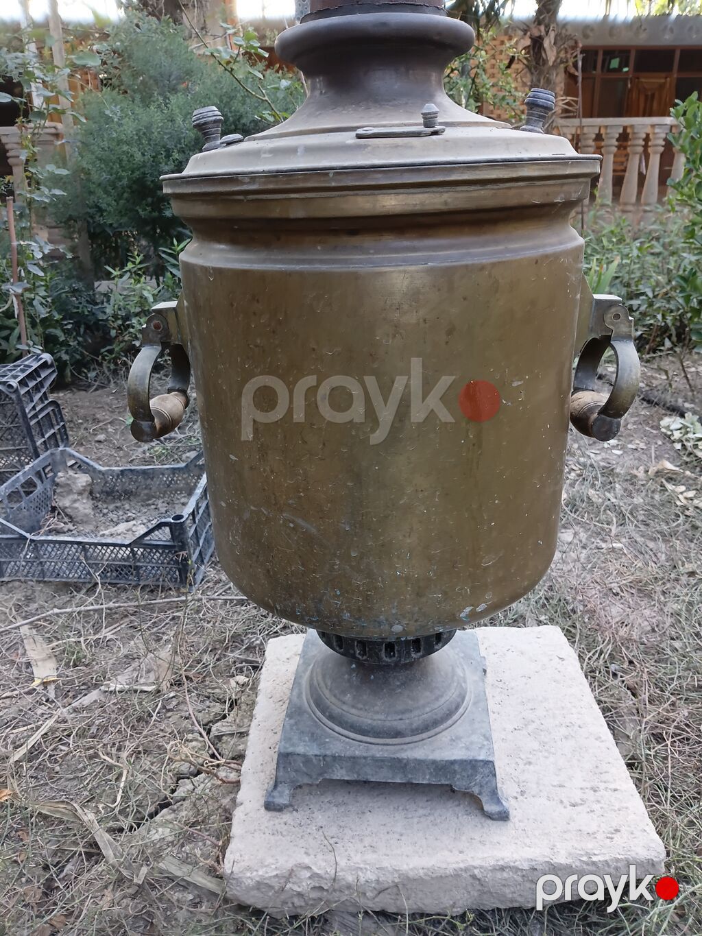 Klassik kömür/odunla işləyən mis samovar - Material: qalın mis gövdə — Samovarlar, Bakı (2)