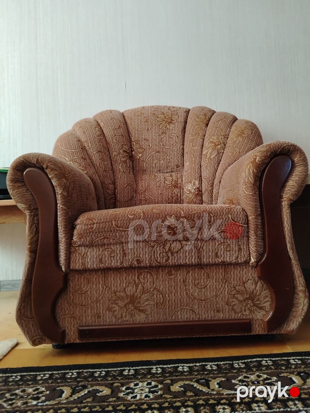Klassik üslubda yumşaq mebel dəsti - Tərkib: 1 böyük divan + 2 ədəd — Yumşaq mobilya dəstləri, Bakı (4)