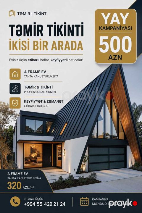 Təmir + Tikinti — hər ikisi bir arada — Bakı