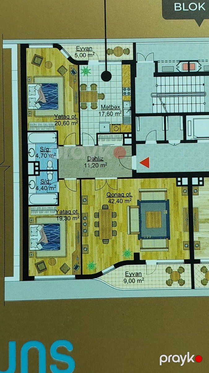 Satılır 3 otaqlı yeni tikili 140 m² — Mənzil, Bakı (5)