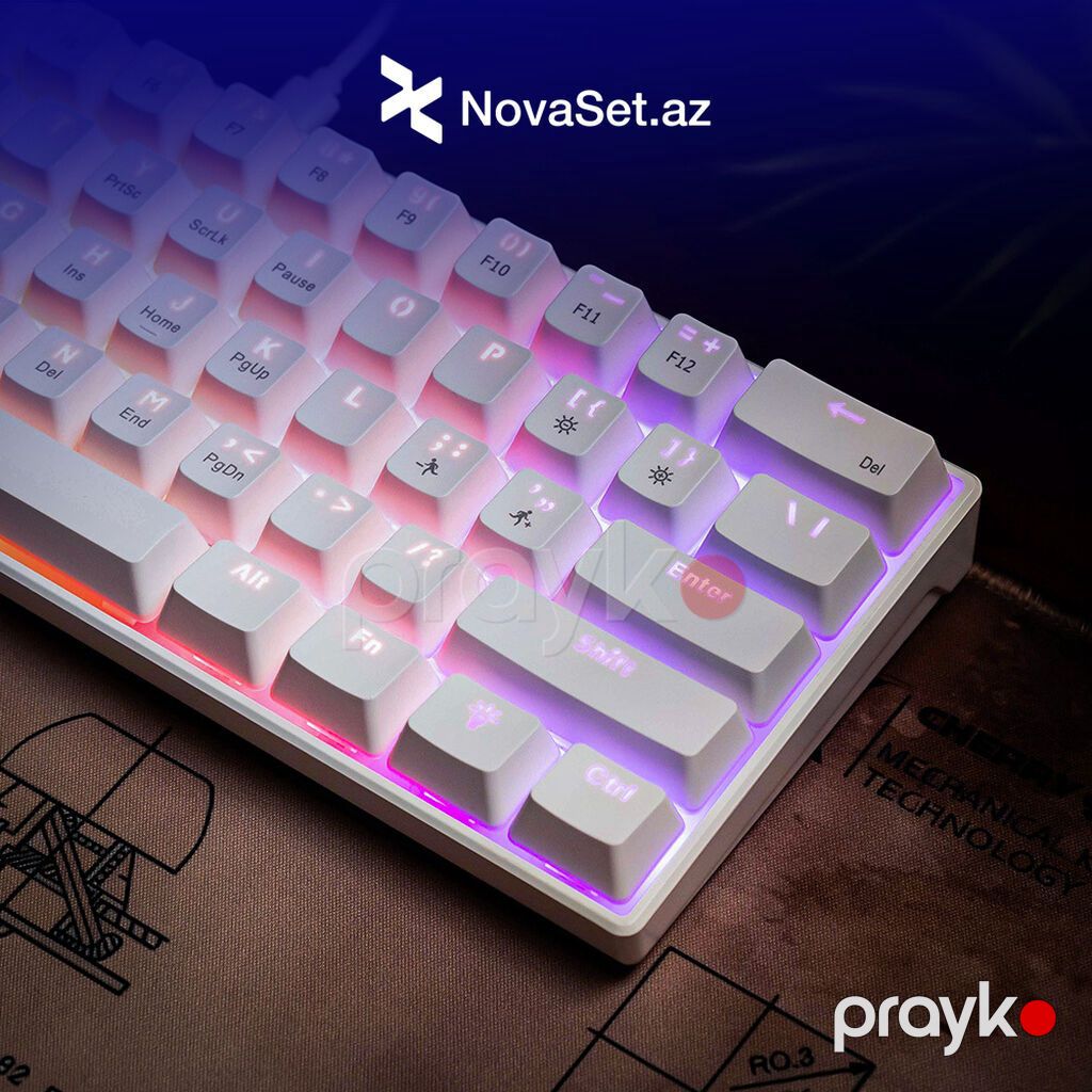 Tipi: Mexaniki Oyun Klaviaturası (Gamer Keyboard) Ölçü: 60% Kompakt — Noutbuk aksesuarları, Bakı (3)