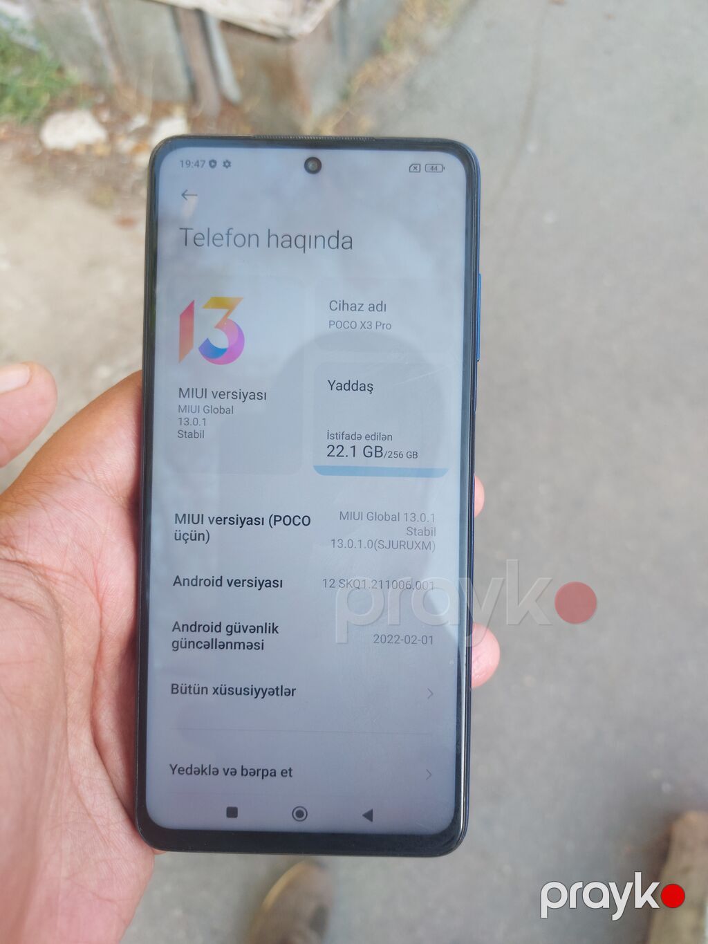 Xiaomi 256 GB, rəng - Göy, Sensor, Barmaq izi, İki sim kartlı — Xiaomi, Bakı (3)