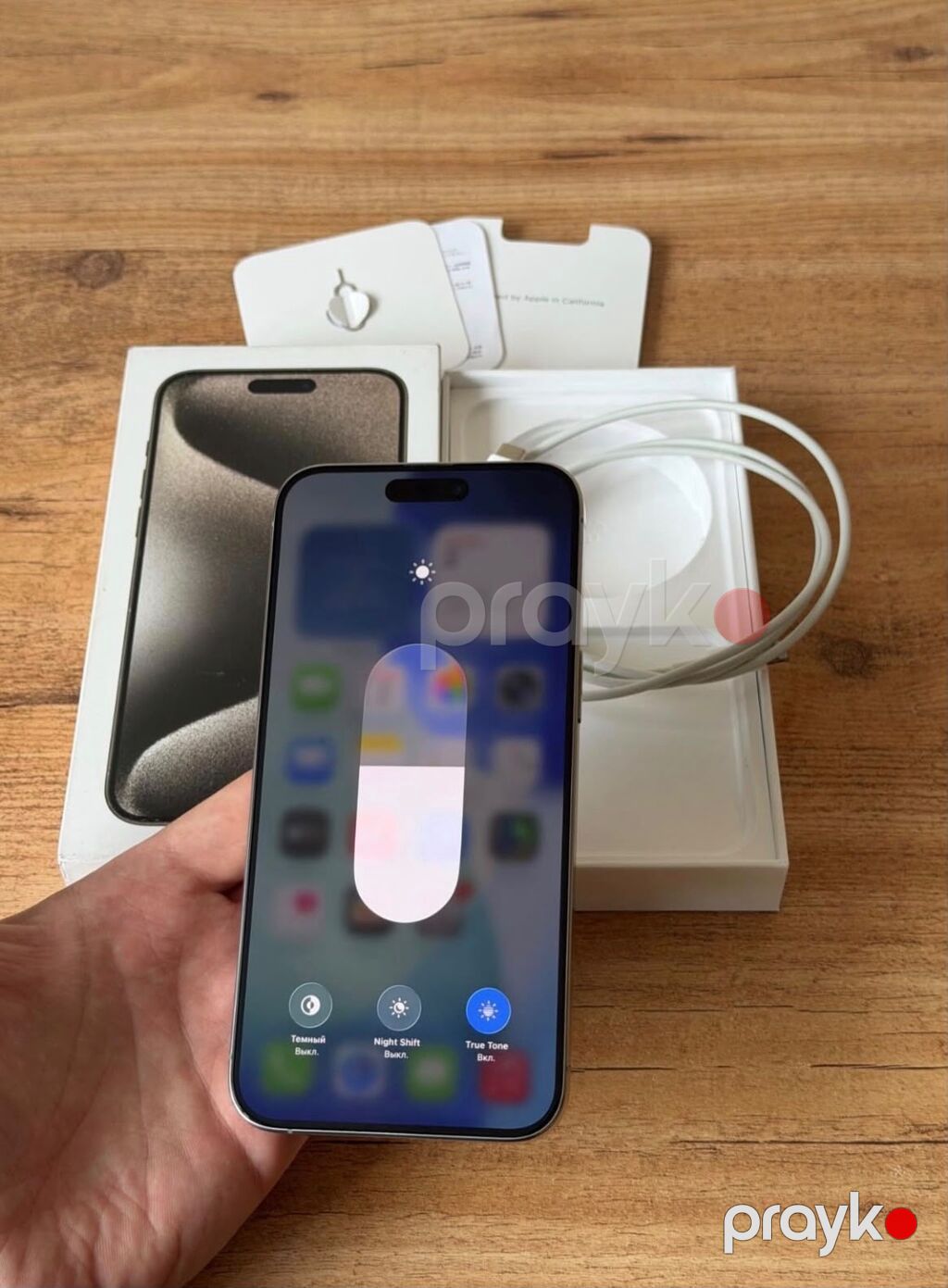 IPhone 15 Pro, 256 GB, Natural Titanium, Zəmanət, Simsiz şarj, Face ID — Apple iPhone, Digah (5)