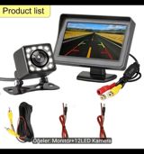 Avtomobil üçün arxa görüntü sistemi – Monitor + 12 LED Kamera dəsti — Nurlan