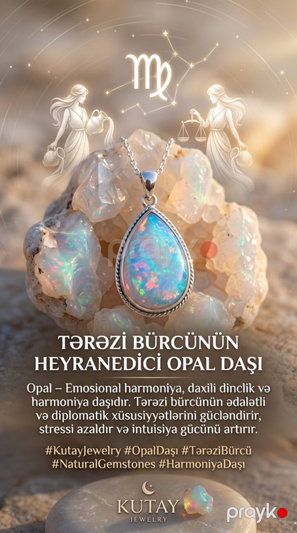 Kutay Jewelry – Təbii qiymətli daşlarla bürc tematik asma boyunbağılar — Dəbilqə, Masazır (4)