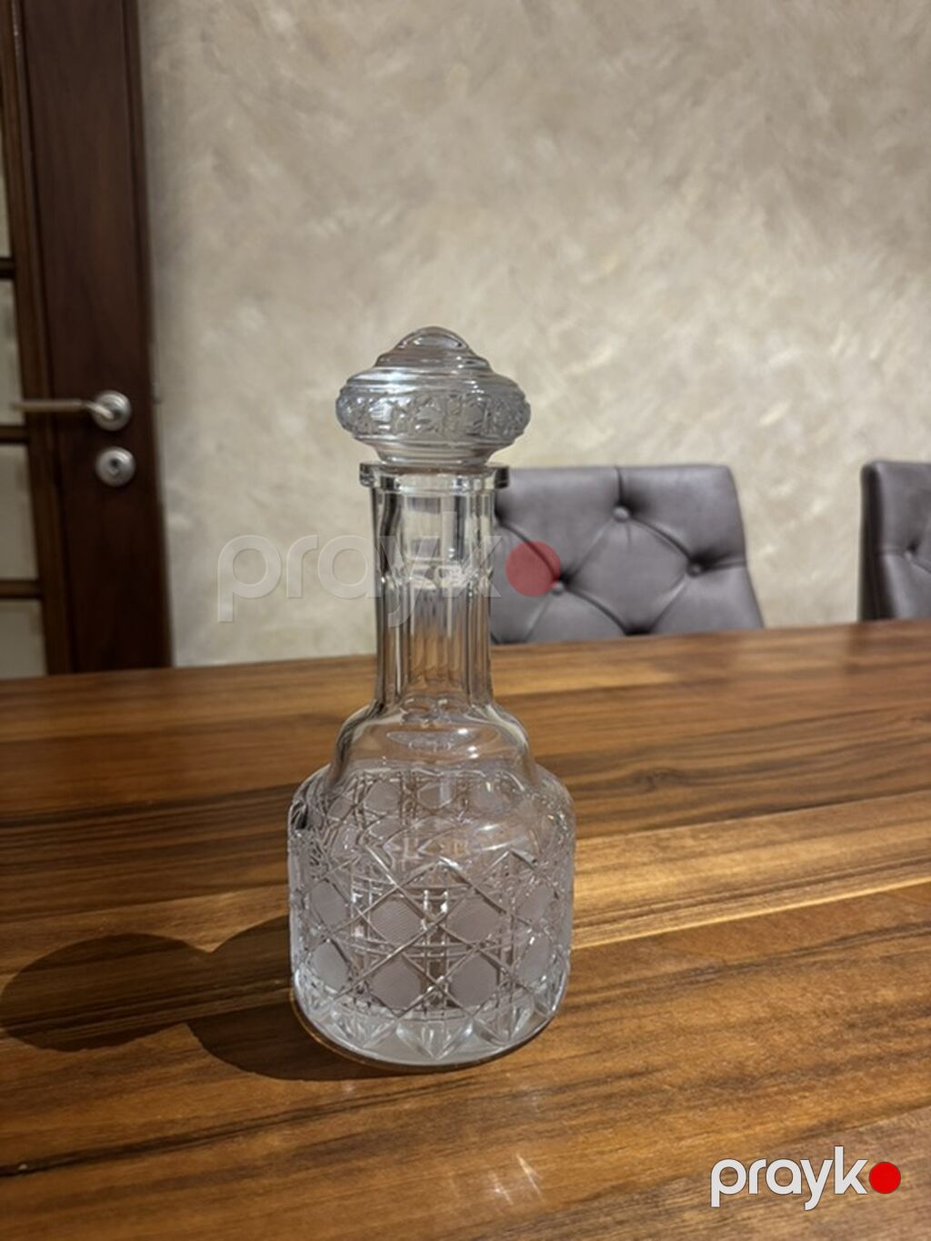 Kristal qrafin və bakal dəsti - Material: qalın, şəffaf kəsimli — Süfrə qabı, Bakı (2)